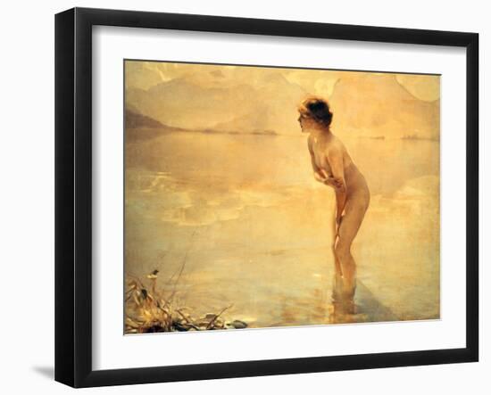 September Morn, 1912-Paul Chabas-Framed Giclee Print