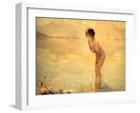 September Morn, 1912-Paul Chabas-Framed Giclee Print