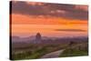 September sunrise over the Mausoleum on the Castle Howard Estate, North Yorkshire, Yorkshire, Engla-John Potter-Stretched Canvas