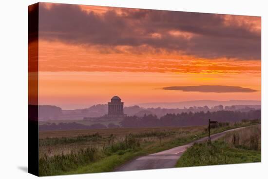 September sunrise over the Mausoleum on the Castle Howard Estate, North Yorkshire, Yorkshire, Engla-John Potter-Stretched Canvas