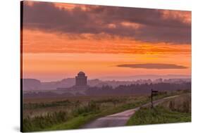 September sunrise over the Mausoleum on the Castle Howard Estate, North Yorkshire, Yorkshire, Engla-John Potter-Stretched Canvas