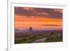 September sunrise over the Mausoleum on the Castle Howard Estate, North Yorkshire, Yorkshire, Engla-John Potter-Framed Photographic Print