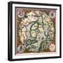 Septentrionalium Terrarum Descriptio, Map of the Arctic, 1595-Gerardus Mercator-Framed Giclee Print