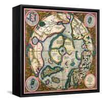 Septentrionalium Terrarum Descriptio, Map of the Arctic, 1595-Gerardus Mercator-Framed Stretched Canvas