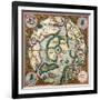 Septentrionalium Terrarum Descriptio, Map of the Arctic, 1595-Gerardus Mercator-Framed Giclee Print