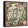 Septentrionalium Terrarum Descriptio, Map of the Arctic, 1595-Gerardus Mercator-Framed Stretched Canvas