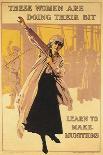 These Women are Doing their Bit: Learn to Make Munitions, c.1917-Septimus Edwin Scott-Giclee Print