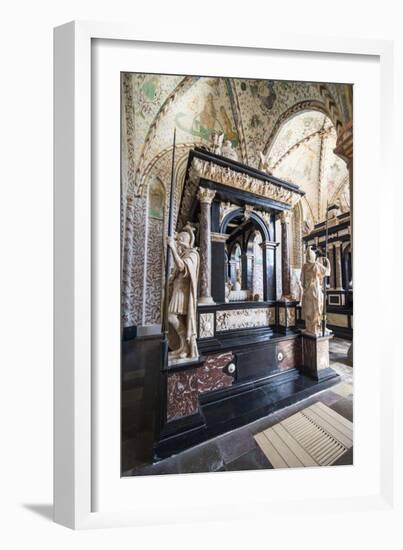 Sepulchral Monument in UNESCO World Heritage Site, the Cathedral of Roskilde, Denmark-Michael Runkel-Framed Photographic Print