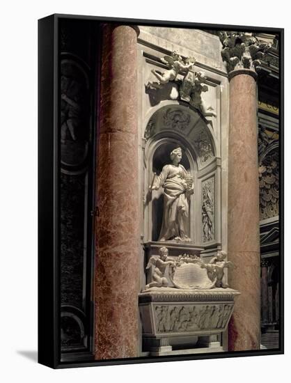 Sepulchre of Matilda the Great Countess (1046-1115), 1633 (Marble)-Giovanni Lorenzo Bernini-Framed Stretched Canvas