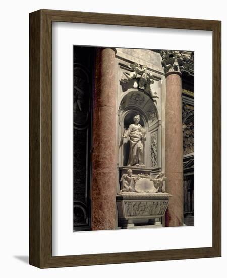 Sepulchre of Matilda the Great Countess (1046-1115), 1633 (Marble)-Giovanni Lorenzo Bernini-Framed Premium Giclee Print