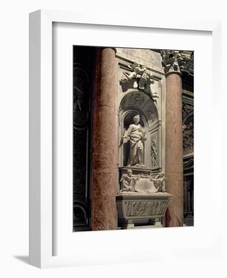 Sepulchre of Matilda the Great Countess (1046-1115), 1633 (Marble)-Giovanni Lorenzo Bernini-Framed Premium Giclee Print