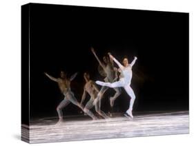 Sequence of Female Figure Skater in Action-null-Stretched Canvas