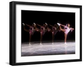 Sequence of Female Figure Skater in Action-null-Framed Premium Photographic Print