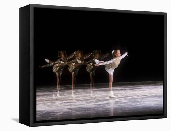 Sequence of Female Figure Skater in Action-null-Framed Stretched Canvas