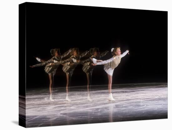 Sequence of Female Figure Skater in Action-null-Stretched Canvas