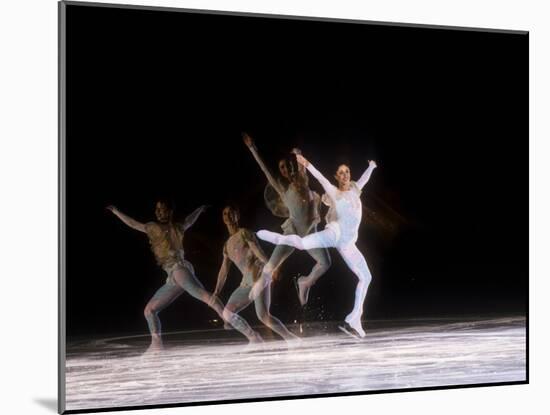 Sequence of Female Figure Skater in Action-null-Mounted Photographic Print