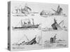 Sequence of Illustrations Showing the Sinking of the Titanic-null-Stretched Canvas