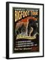 Sequim Bay, Washington - Bigfoot Tours - Vintage Sign-Lantern Press-Framed Art Print