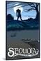 Sequoia Nat'l Park - Bigfoot - Lp Poster, c.2009-Lantern Press-Mounted Art Print