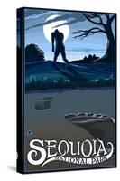 Sequoia Nat'l Park - Bigfoot - Lp Poster, c.2009-Lantern Press-Stretched Canvas