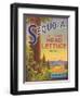 Sequoia Vegetable Label - Watsonville, CA-Lantern Press-Framed Art Print