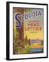 Sequoia Vegetable Label - Watsonville, CA-Lantern Press-Framed Art Print