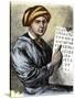 Sequoya Holding His Cherokee Alphabet-null-Stretched Canvas