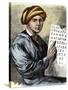 Sequoya Holding His Cherokee Alphabet-null-Stretched Canvas