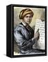 Sequoya Holding His Cherokee Alphabet-null-Framed Stretched Canvas