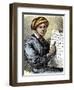 Sequoya Holding His Cherokee Alphabet-null-Framed Giclee Print