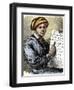 Sequoya Holding His Cherokee Alphabet-null-Framed Giclee Print