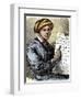 Sequoya Holding His Cherokee Alphabet-null-Framed Giclee Print