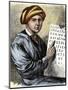 Sequoya Holding His Cherokee Alphabet-null-Mounted Giclee Print