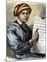 Sequoya Holding His Cherokee Alphabet-null-Mounted Giclee Print