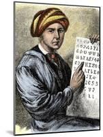 Sequoya Holding His Cherokee Alphabet-null-Mounted Giclee Print