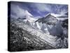 Seracs with Everest Background, Tibet-Michael Brown-Stretched Canvas