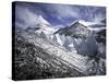 Seracs with Everest Background, Tibet-Michael Brown-Stretched Canvas