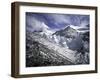 Seracs with Everest Background, Tibet-Michael Brown-Framed Photographic Print