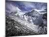 Seracs with Everest Background, Tibet-Michael Brown-Mounted Photographic Print