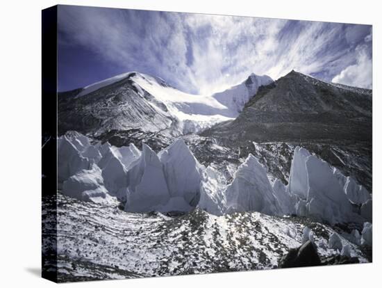 Seracsin Front of Mount Everest-Michael Brown-Stretched Canvas