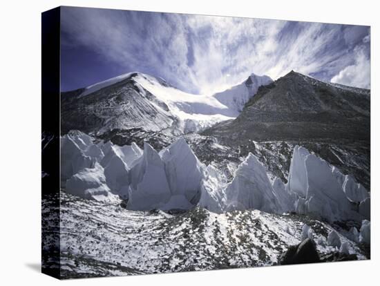 Seracsin Front of Mount Everest-Michael Brown-Stretched Canvas