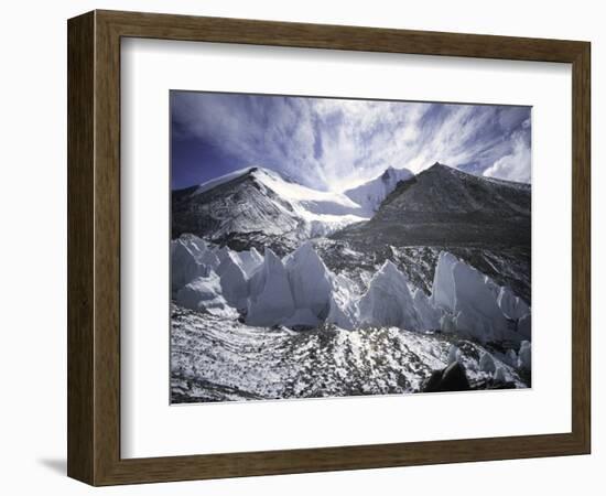 Seracsin Front of Mount Everest-Michael Brown-Framed Photographic Print