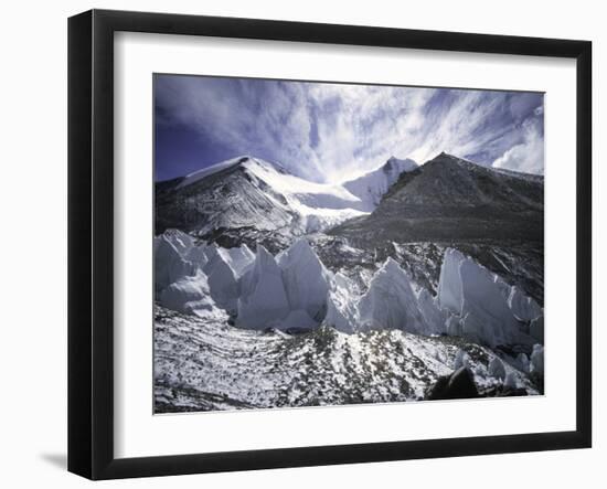 Seracsin Front of Mount Everest-Michael Brown-Framed Photographic Print