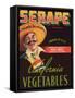 Serape Vegetable Label - Guadalupe, CA-Lantern Press-Framed Stretched Canvas