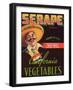 Serape Vegetable Label - Guadalupe, CA-Lantern Press-Framed Art Print