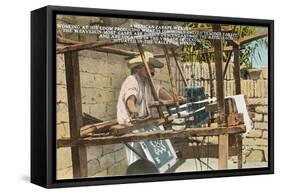 Serape Weaver, Texcoco, Mexico-null-Framed Stretched Canvas