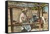 Serape Weaver, Texcoco, Mexico-null-Framed Stretched Canvas