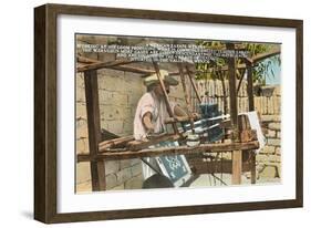 Serape Weaver, Texcoco, Mexico-null-Framed Art Print