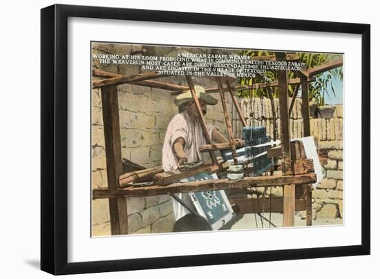 Serape Weaver, Texcoco, Mexico-null-Framed Art Print