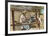 Serape Weaver, Texcoco, Mexico-null-Framed Premium Giclee Print